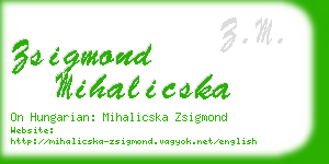 zsigmond mihalicska business card